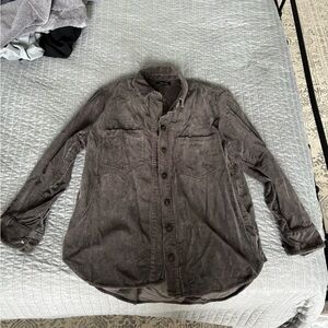Madewell Corduroy Shirt Jacket - Dark Gray